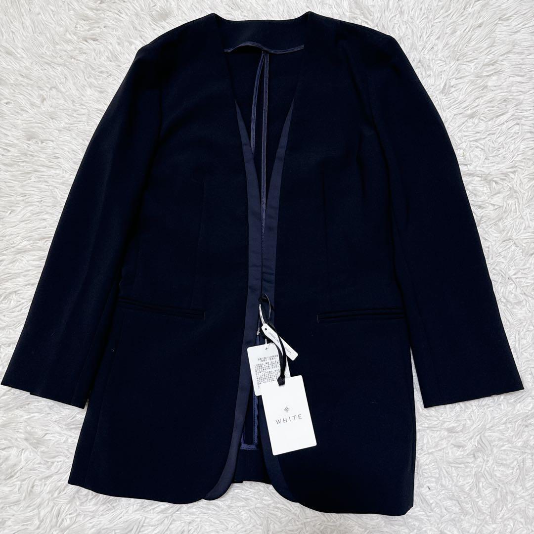 ✨タグ付き✨WHITE ホワイト ザ スーツカンパニー ノーカラーパンツスーツ