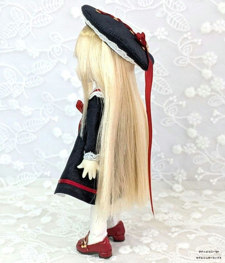 【ピコニーモP専用】レースセーラーワンピース ネイビー×レッド 898