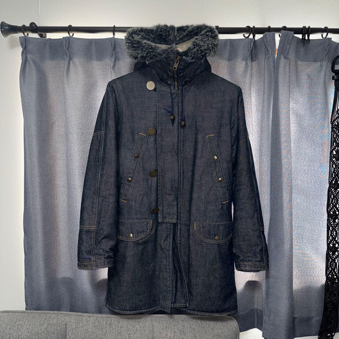 beauty:beast フーデッドコート モッズコート デニムハーフコート