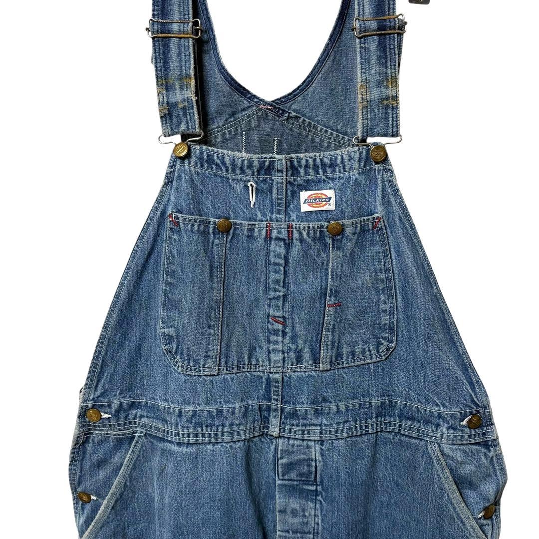 80〜90s USA製 Dickies デニムオーバーオール ヴィンテージ 40