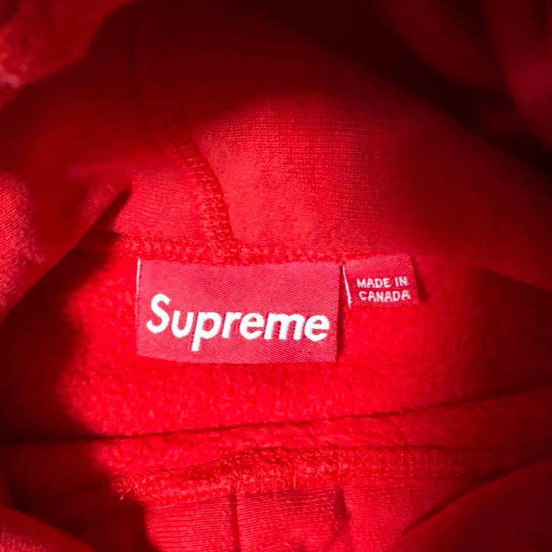 【値下げしました】Supreme フード付きパーカー 赤