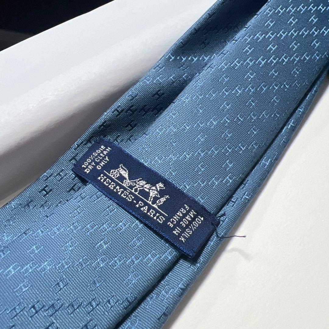 訳あり 極美品 正規品 HERMES エルメス ネクタイ 百貨店