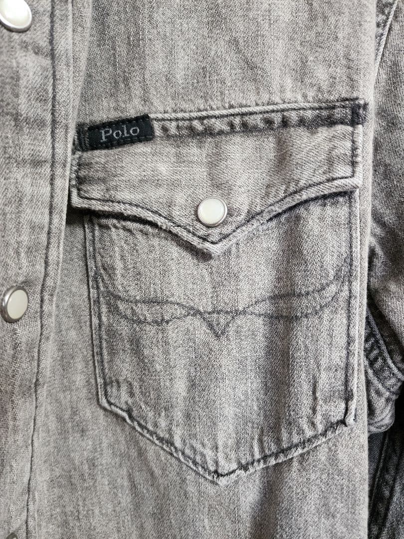 Polo Ralph Lauren デニムシャツ 長袖　US L サイズ　グレー
