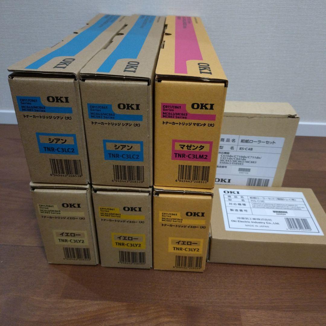 OKI　トナーカートリッジ6本＋給紙ローラー2種　セット