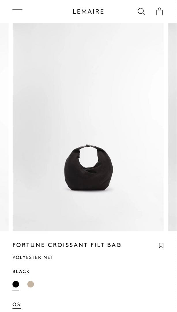 バッグ LEMAIRE FORTUNE CROISSANT FILT BAG