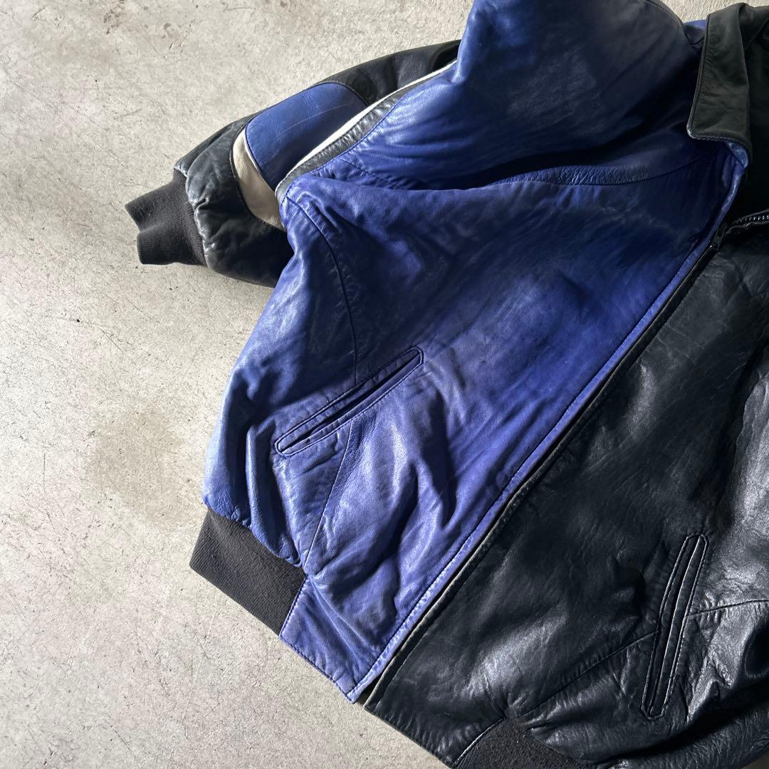 vj　90sヴィンテージラムレザーブルゾンボンバージャケットarchive