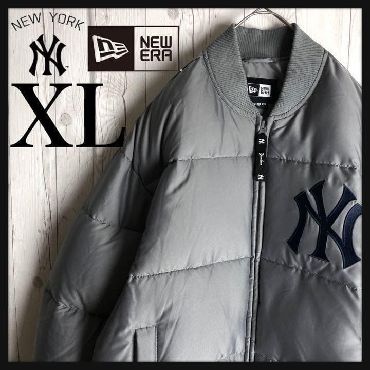 【限定コラボ】ニューエラ×ヤンキース☆刺繍ロゴ 中綿入り XL ジップジャケット