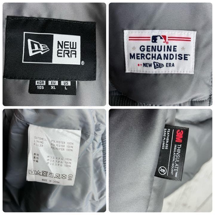【限定コラボ】ニューエラ×ヤンキース☆刺繍ロゴ 中綿入り XL ジップジャケット