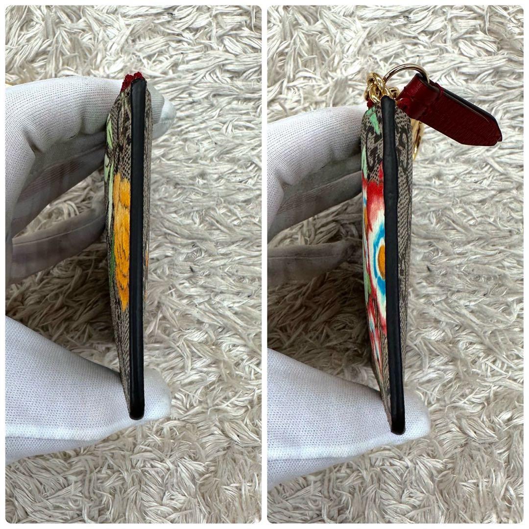 【未使用級】グッチ ケース 小銭入れ ベージュ 鳥 スプリーム 総柄