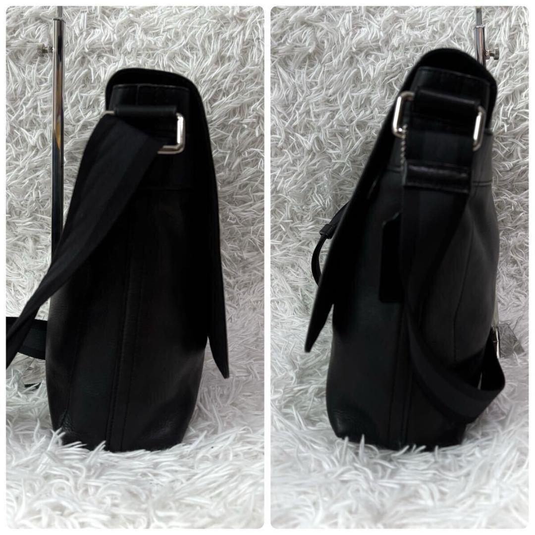 ✨美品✨コーチ メッセンジャーバッグ サリバン スムース ヘリテージ 大容量 黒