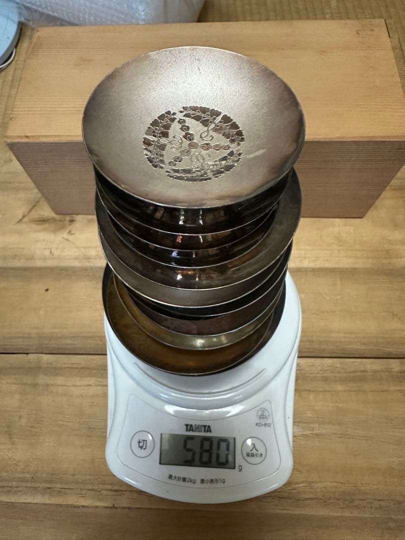 純銀杯　12点　合計580g