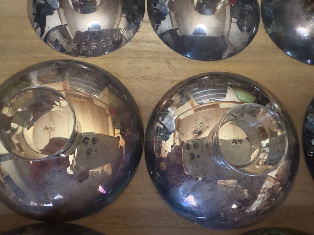 純銀杯　12点　合計580g