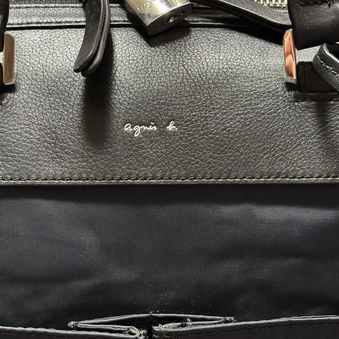 agnesb アニエスベー ナイロン ボストンバッグ 2way 黒 旅行 軽量