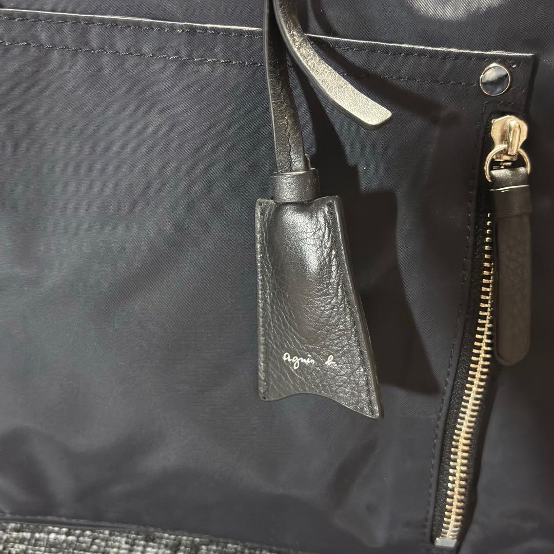 agnesb アニエスベー ナイロン ボストンバッグ 2way 黒 旅行 軽量