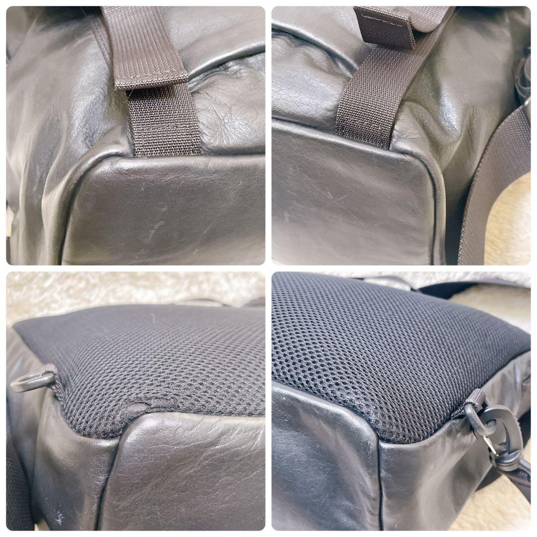 ポーター アルーフ メッセンジャーバッグ ショルダーバッグ レザー ブラック