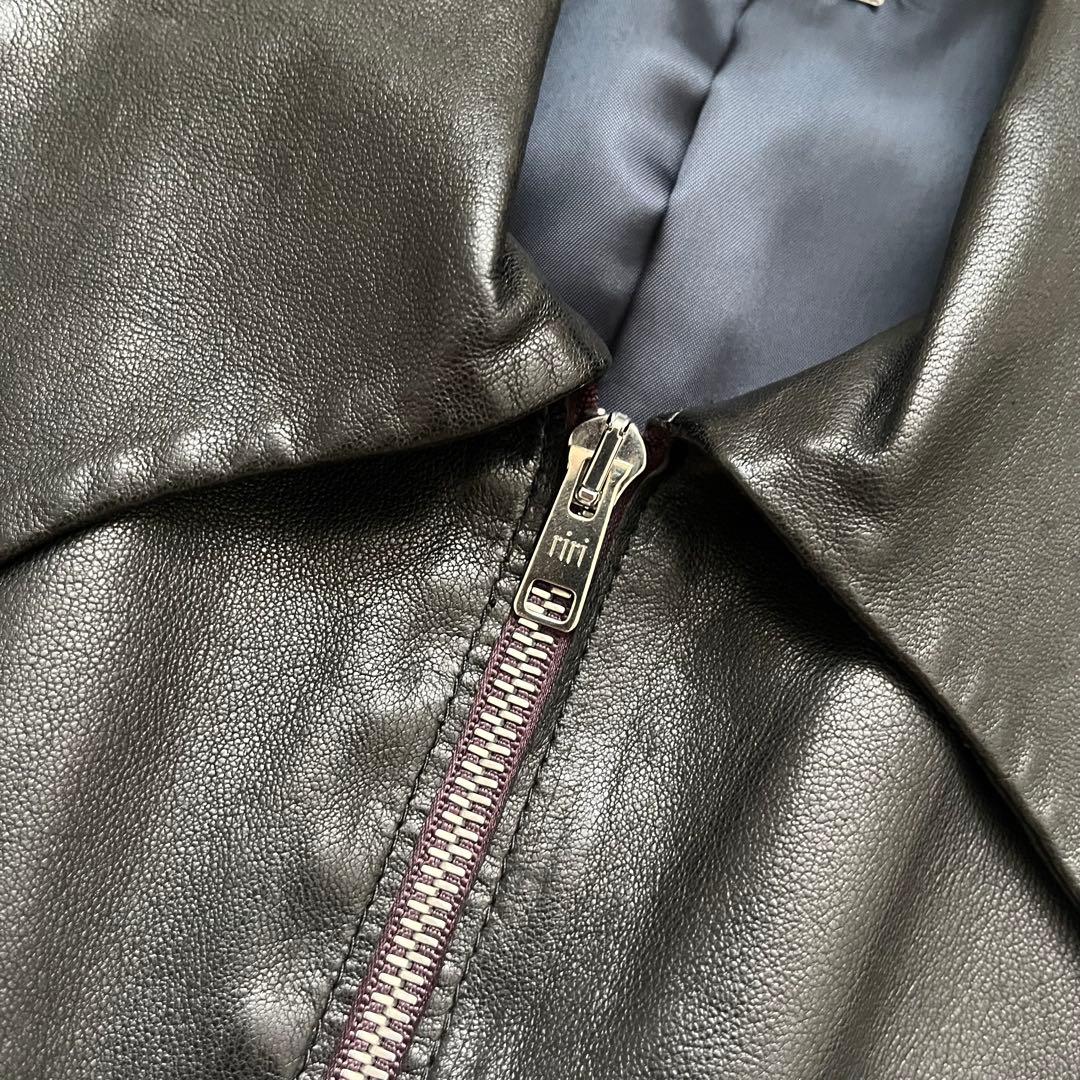 希少 Paul Smith ハイネック レザー ジャケット ファーストライン　M