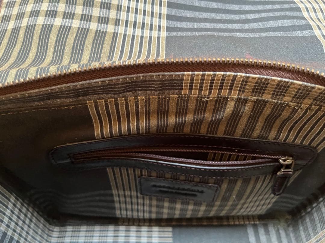 マザーハウス ショルダーバッグ アンティーク レザー ダークブラウン