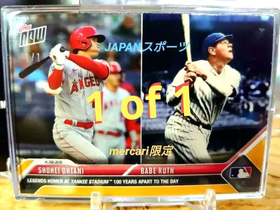 【 １/１】大谷翔平 ゴールドパラレル topps now ベーブ・ルース シリ