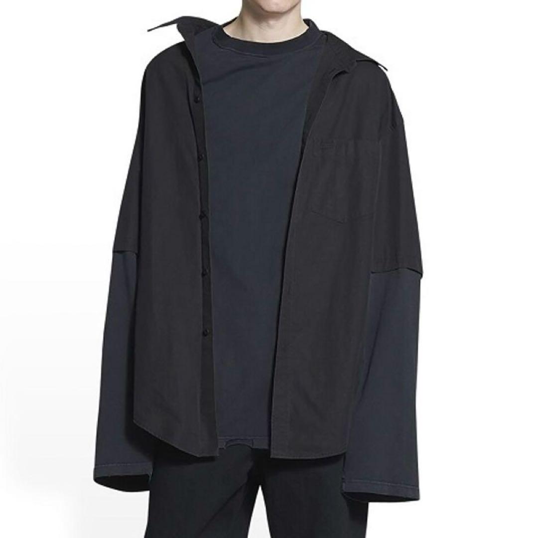 BALENCIAGA トロンプロイユ レイヤード シャツ BB ICON