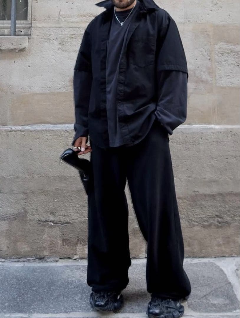 BALENCIAGA トロンプロイユ レイヤード シャツ BB ICON