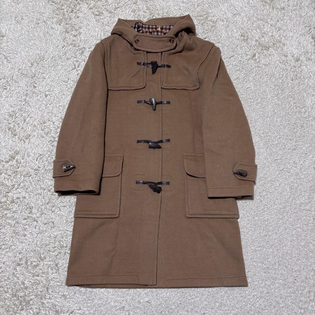 【大きいサイズ】アクアスキュータム ロングダッフルコート クラブチェック 英国製