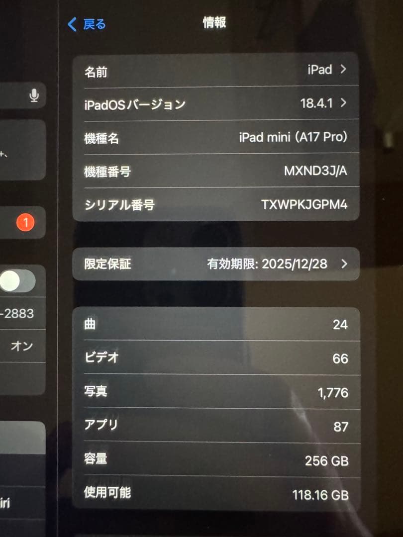 Apple iPad mini 第7世代 256GB Wi-Fiモデル