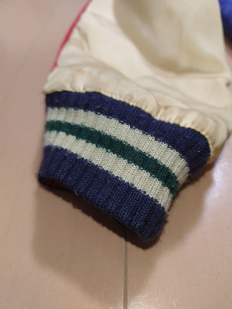 値下2　スカジャン　CROPPED HEADS　クロップドヘッズ　M 青