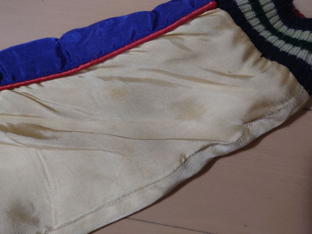 値下2　スカジャン　CROPPED HEADS　クロップドヘッズ　M 青