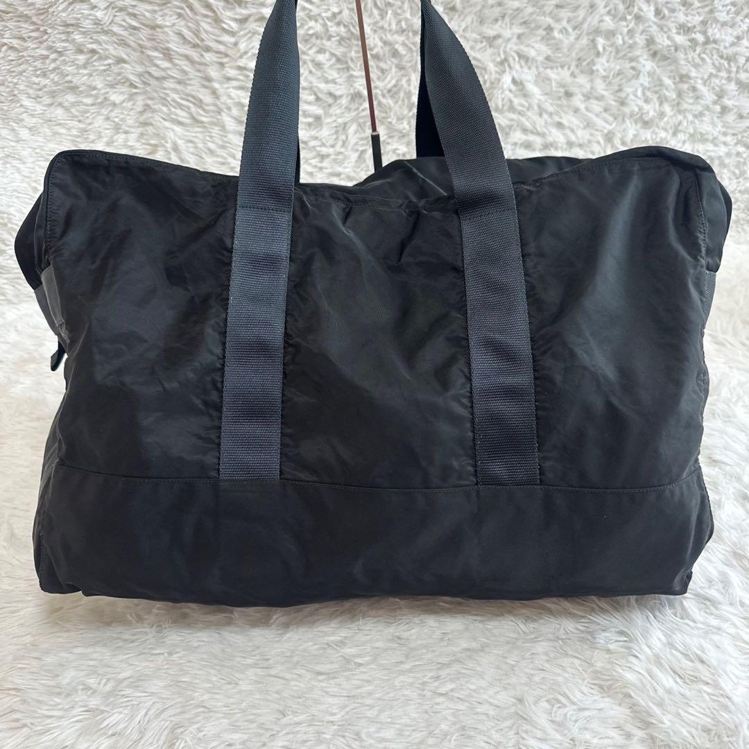 良品✨プラダ ボストンバッグ ハンド トラベルバッグ 旅行 人気 黒 ブラック