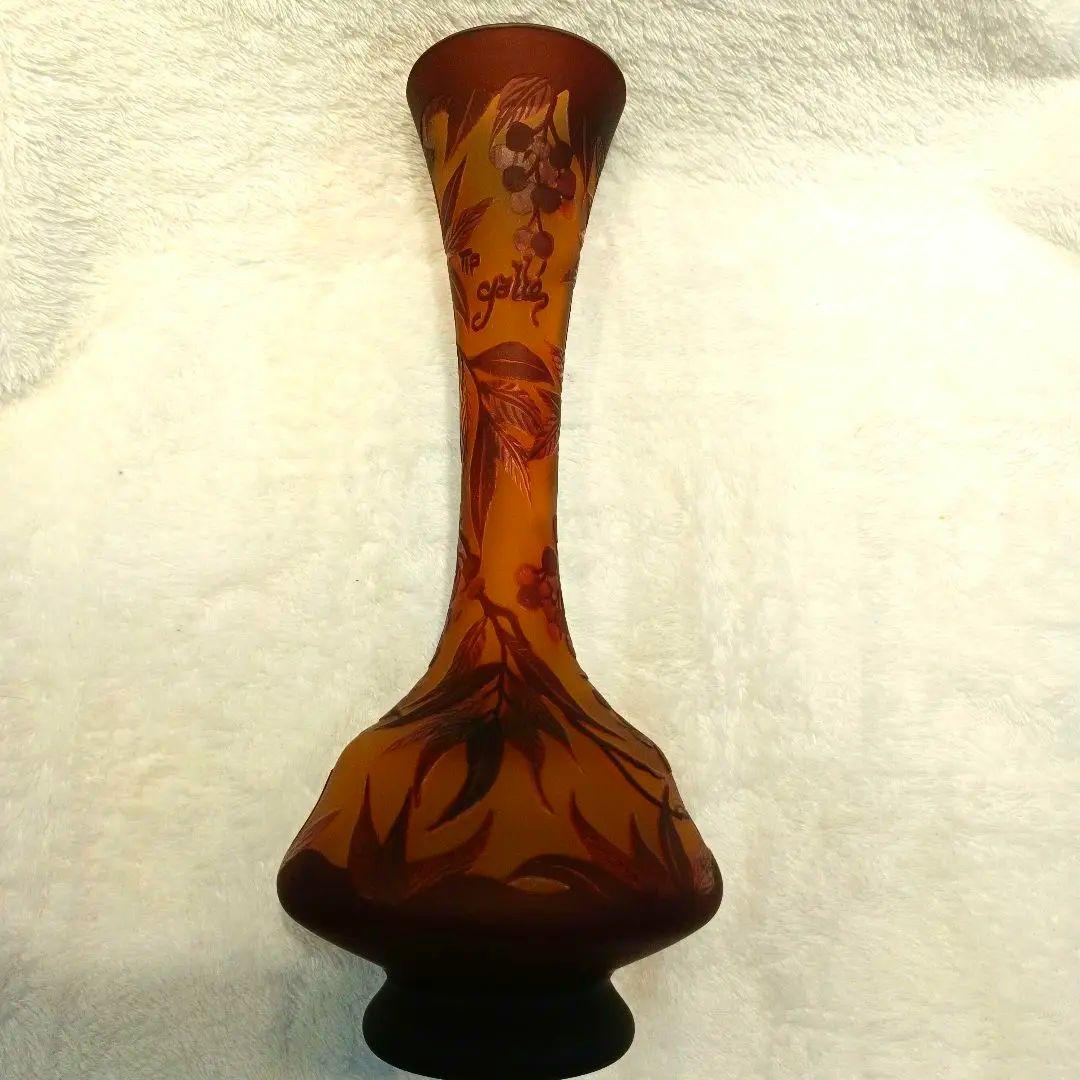 エミール・ガレ　tipガレ　花瓶　花入　果実文