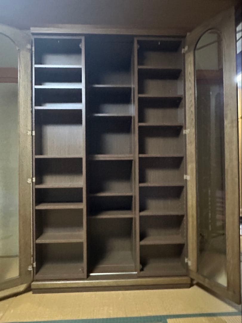 木製スライド式本棚