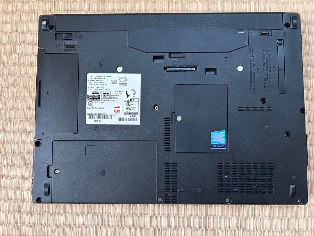 富士通製ノートパソコンLIFEBOOK E736/P