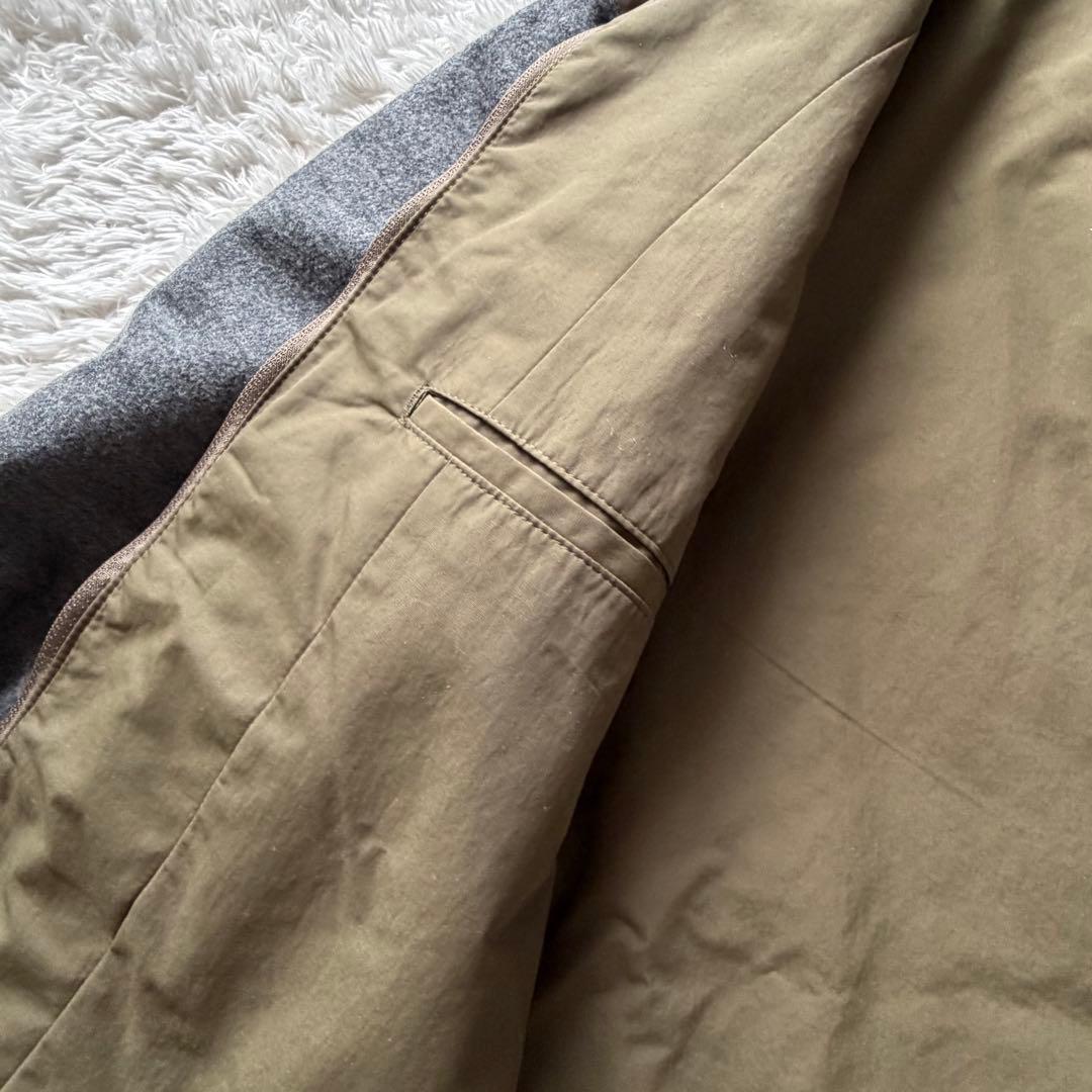 スティルバイハンド シンサレート 中綿 ノーカラーブルゾン 異素材切替 48