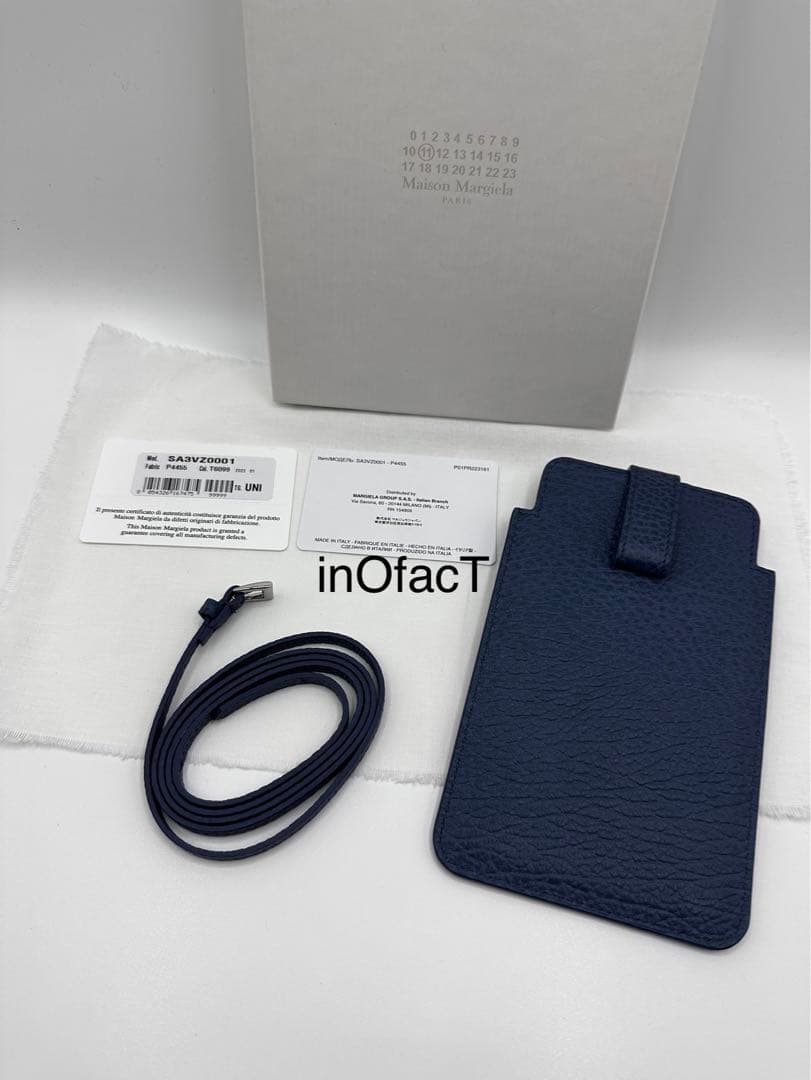 スレイトブルー Maison Margiela フォンポーチ ネックポーチ