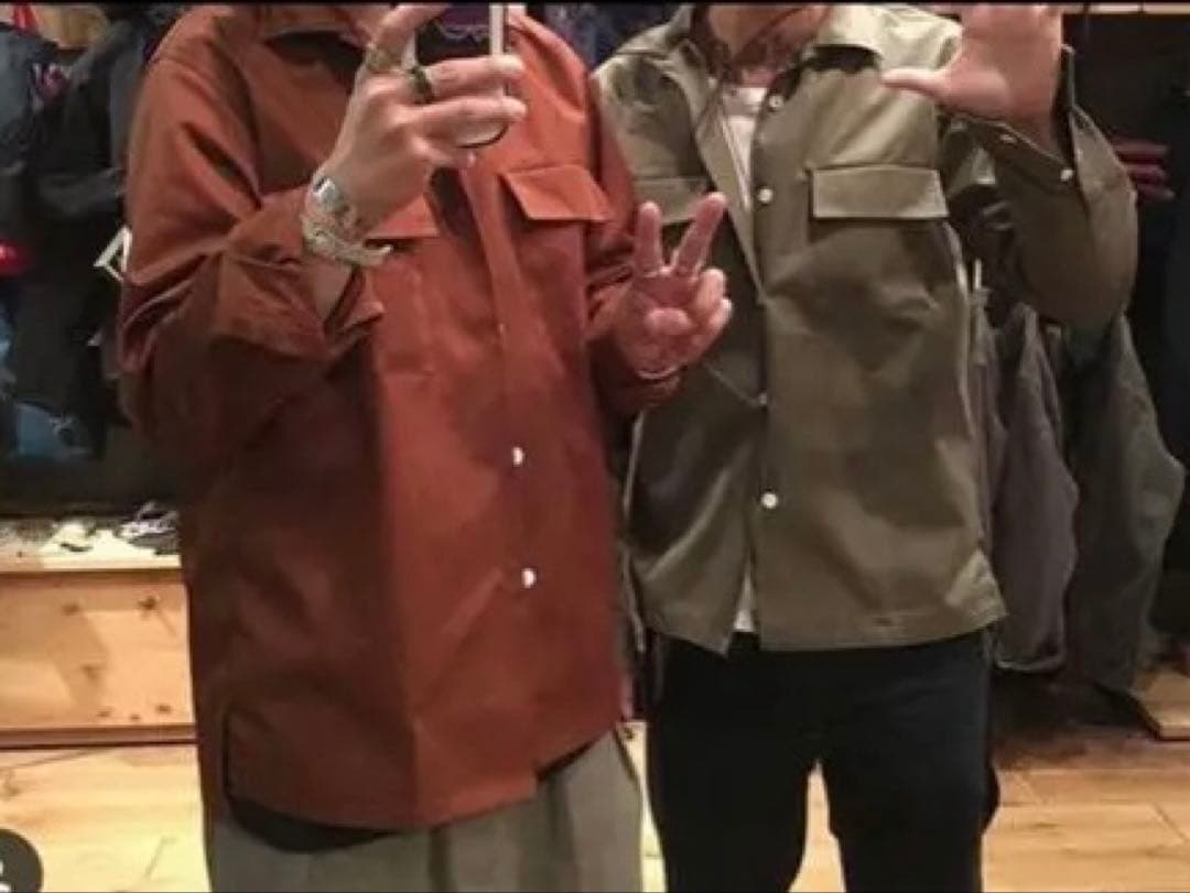 RIPRAP ブラウン ボタンアップシャツ Lサイズ