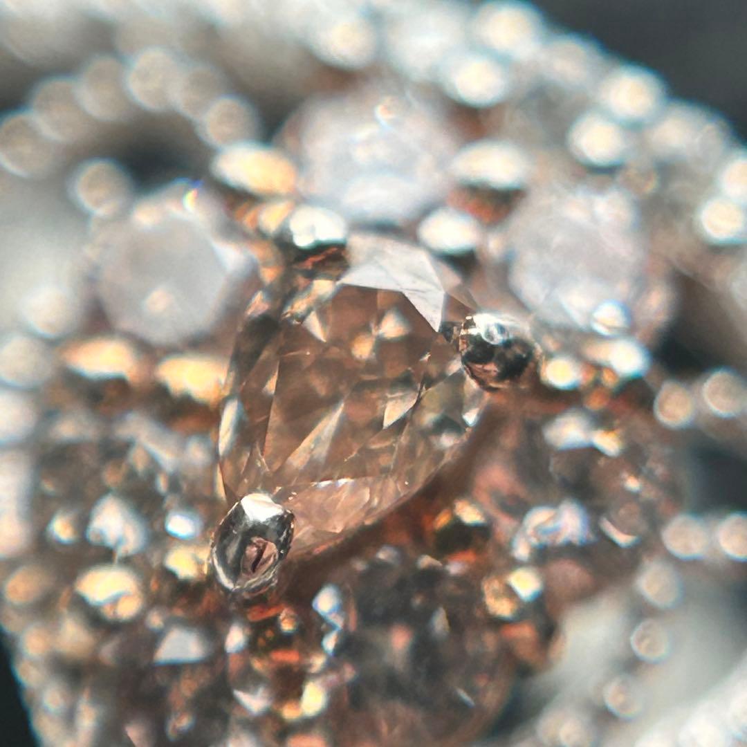 天然ピンクダイヤモンド　透かし　リング　15号　AGT VS2 プラチナ900