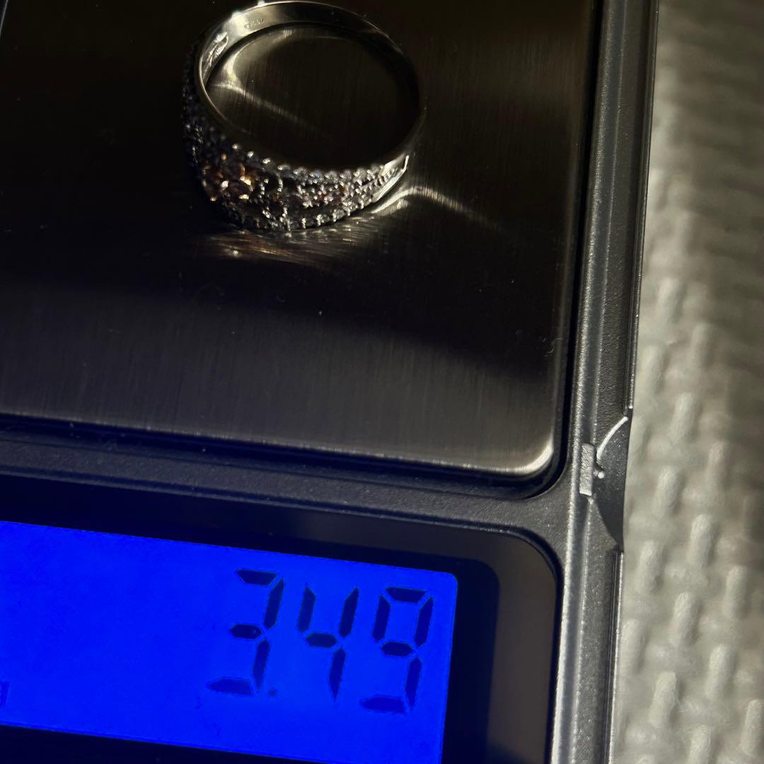 天然ピンクダイヤモンド　透かし　リング　15号　AGT VS2 プラチナ900