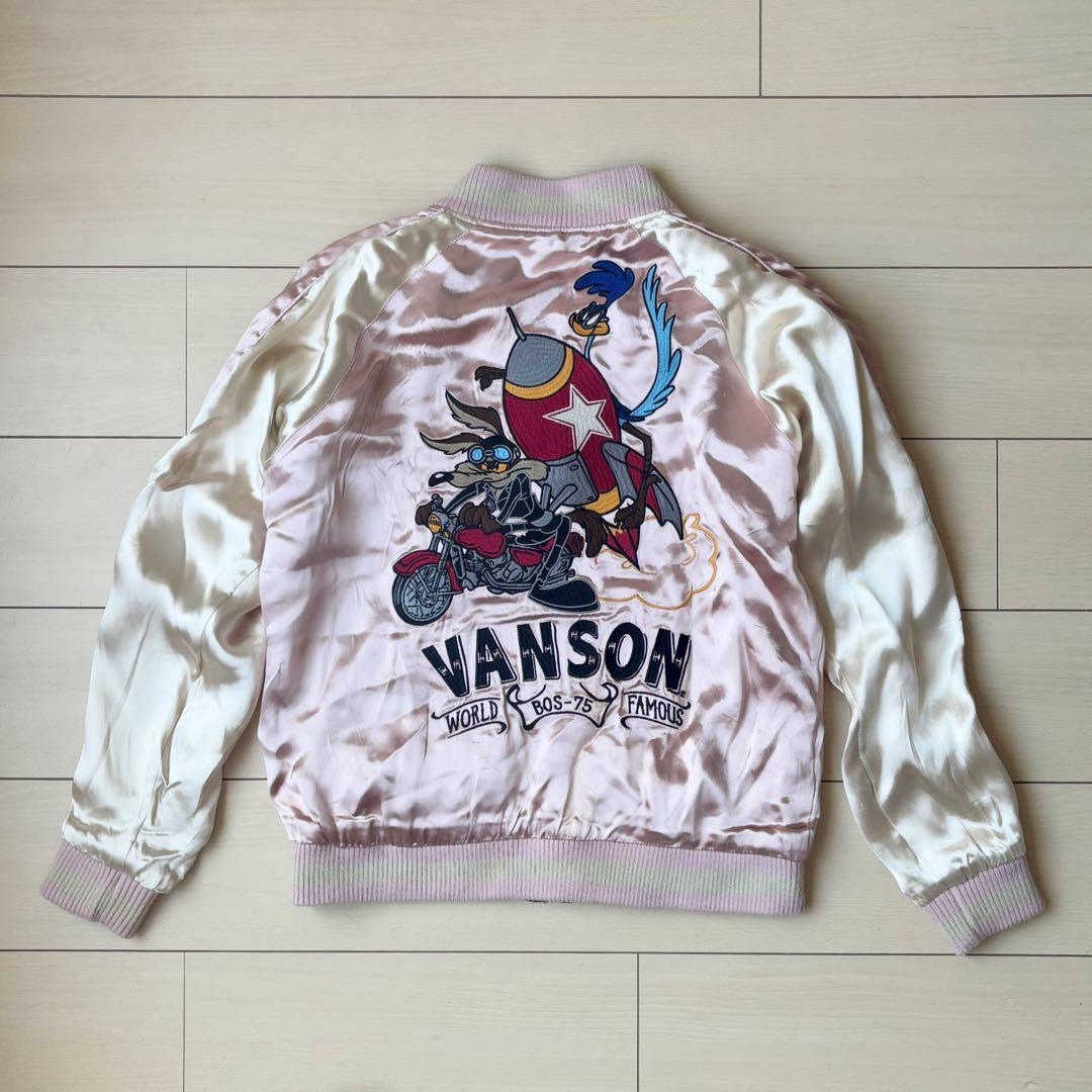 VANSON バンソン×ルニーテューンズ リバーシブルスカジャン　レーヨン