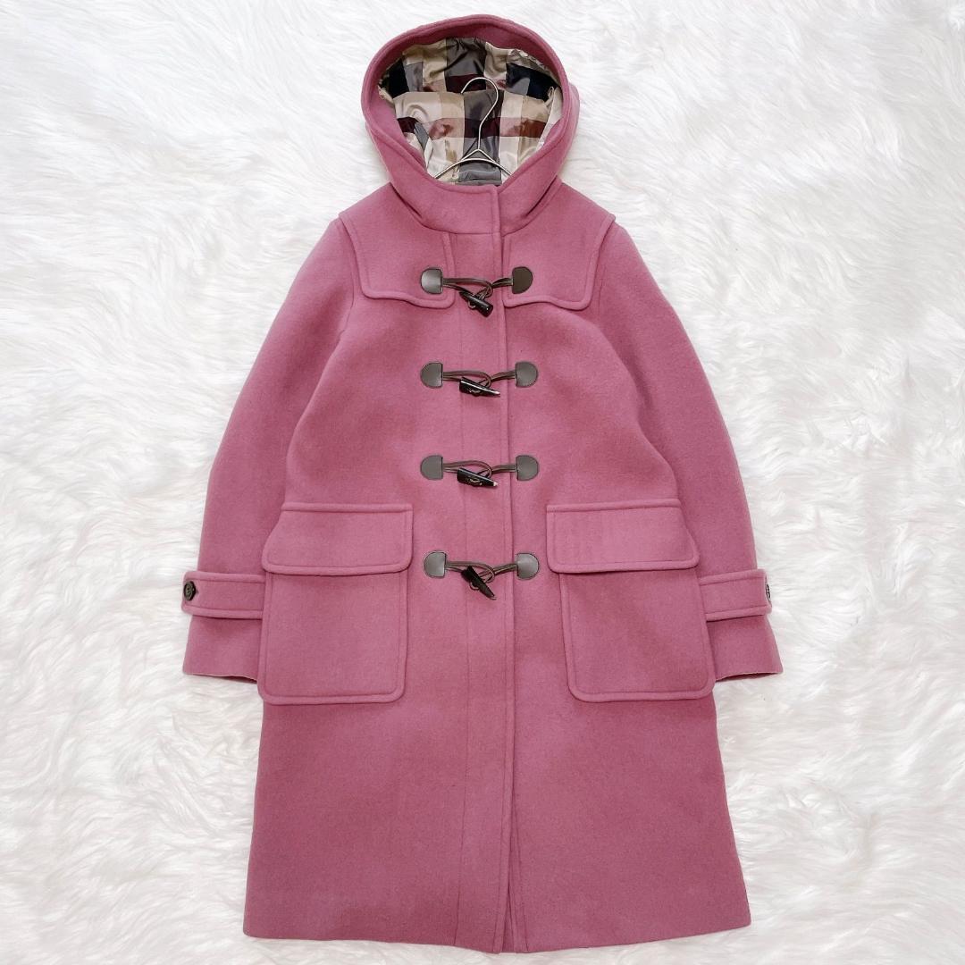 ブルーレーベル　水牛トグル　メガチェック　バイルメルトン　ダッフルロングコート