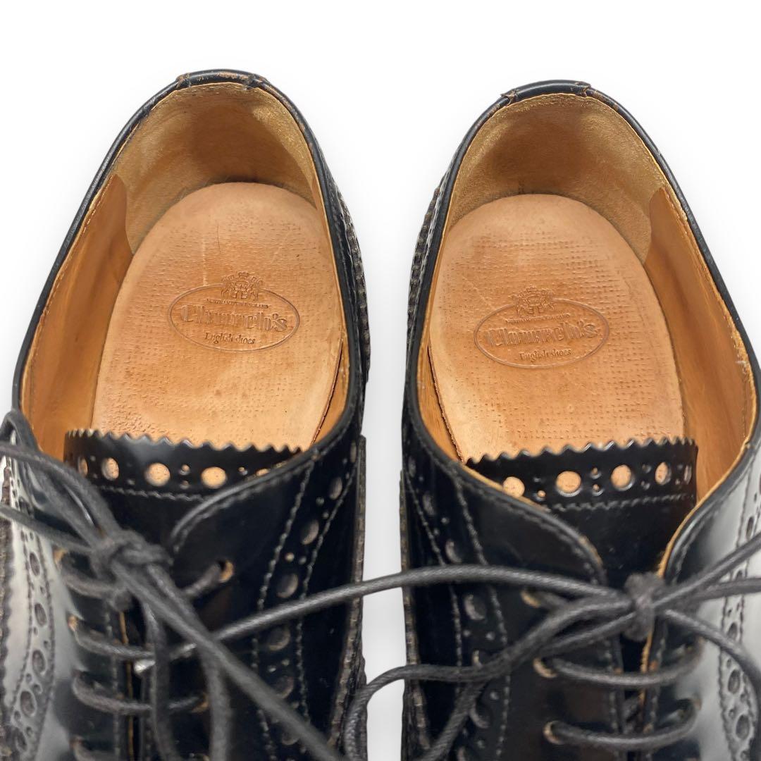 美品■チャーチ　BURWOOD　ビジネスシューズ　ウィングチップ　黒