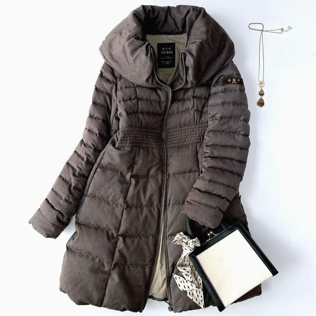 タトラス ノーブル別注⁑ショールカラーロングダウンコート　1 ブラウン　Aライン