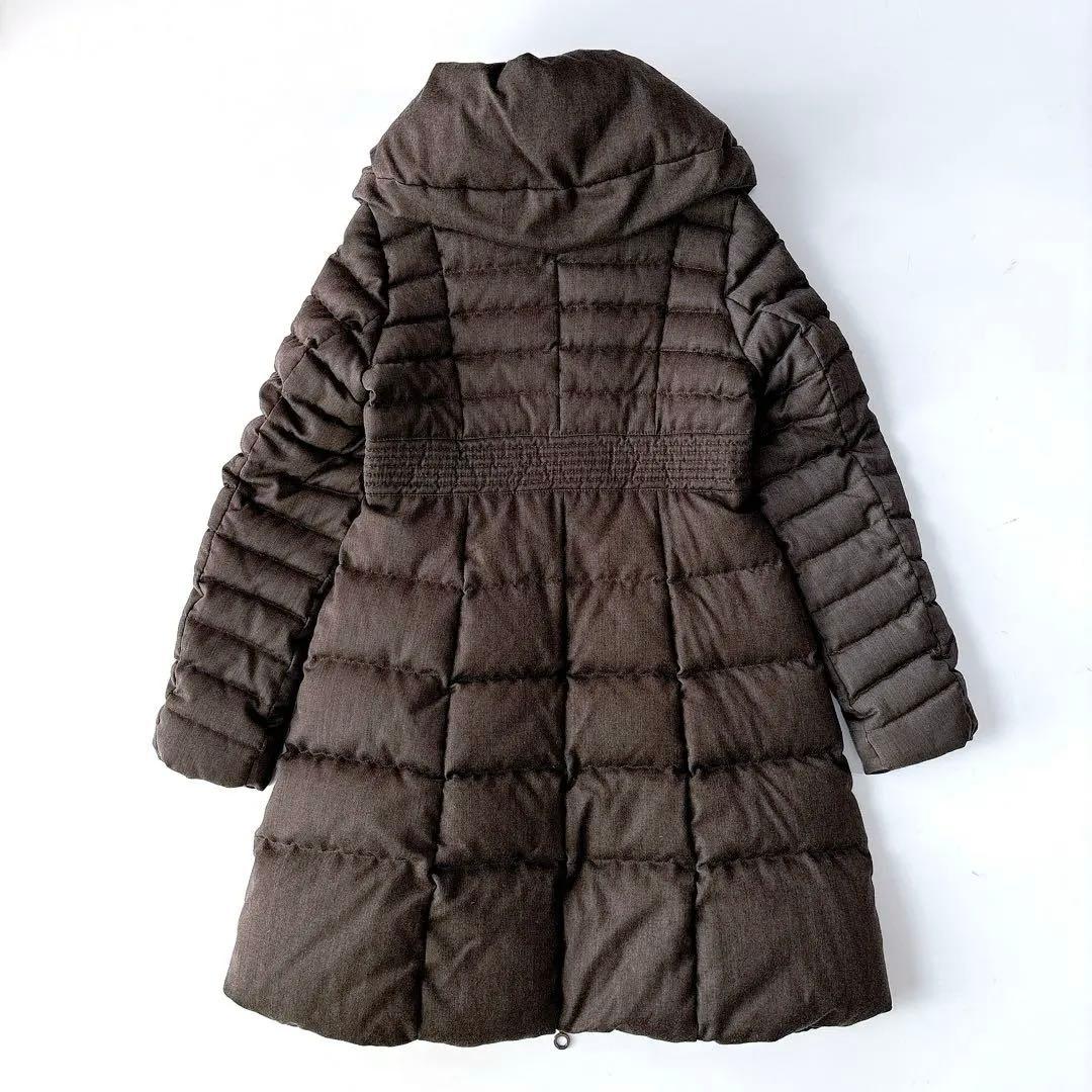 タトラス ノーブル別注⁑ショールカラーロングダウンコート　1 ブラウン　Aライン