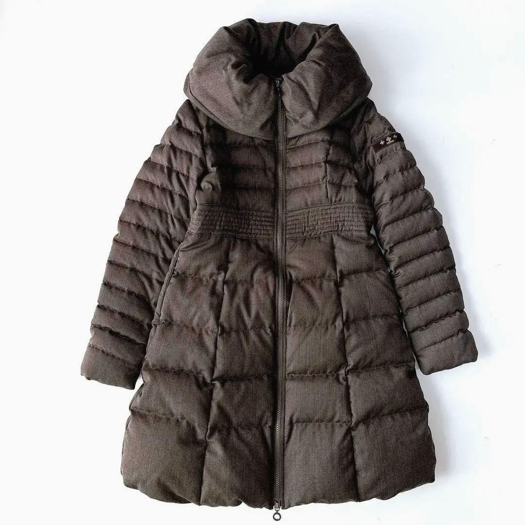 タトラス ノーブル別注⁑ショールカラーロングダウンコート　1 ブラウン　Aライン