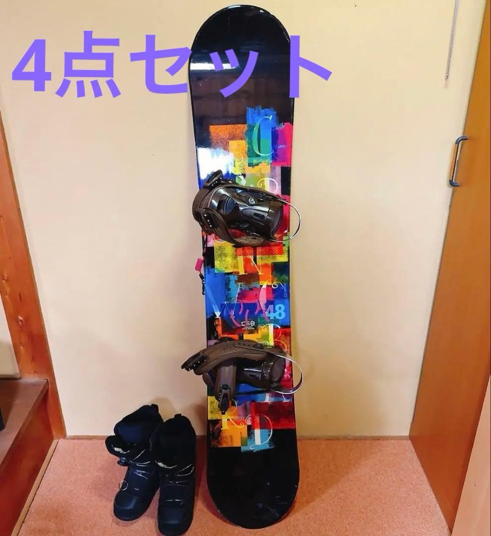 レディーススノーボード148cm ビンディング シューズ ケース　4点