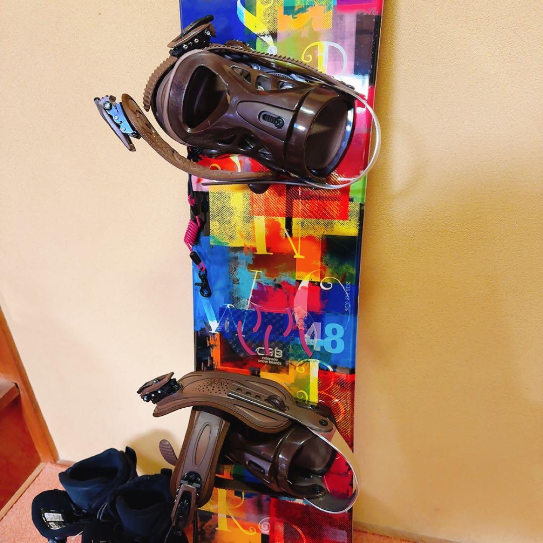 レディーススノーボード148cm ビンディング シューズ ケース　4点