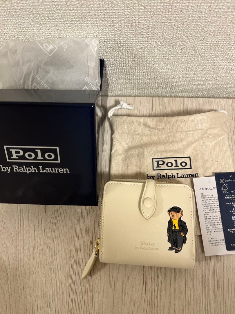 ポロベア Polo Ralph Lauren 二つ折り財布 ホワイト