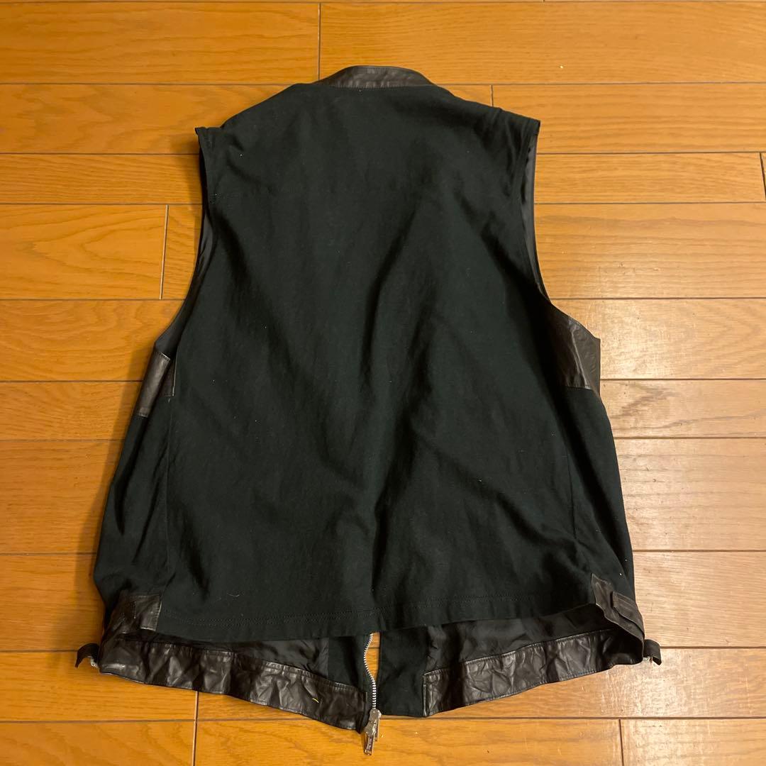 undercoverism 23SS 牛革&コットンライダースベスト
