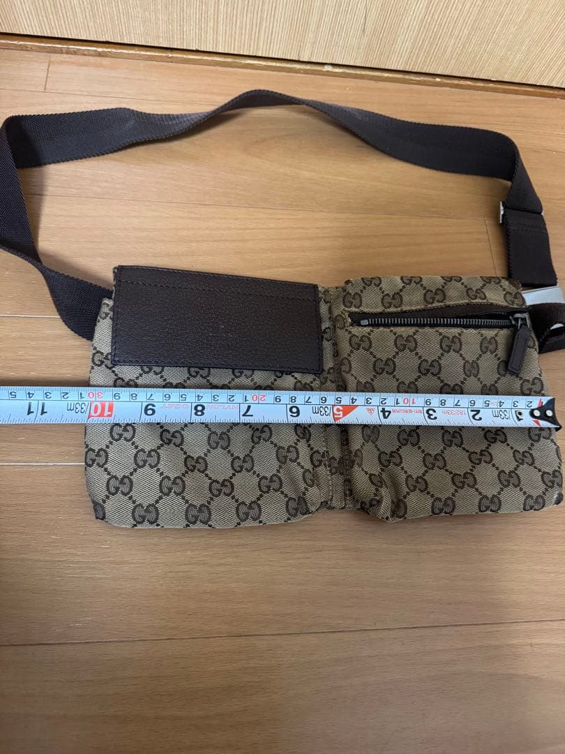 GUCCI グッチ　ウエストポーチ　ボディバッグ　GGキャンバス　28566