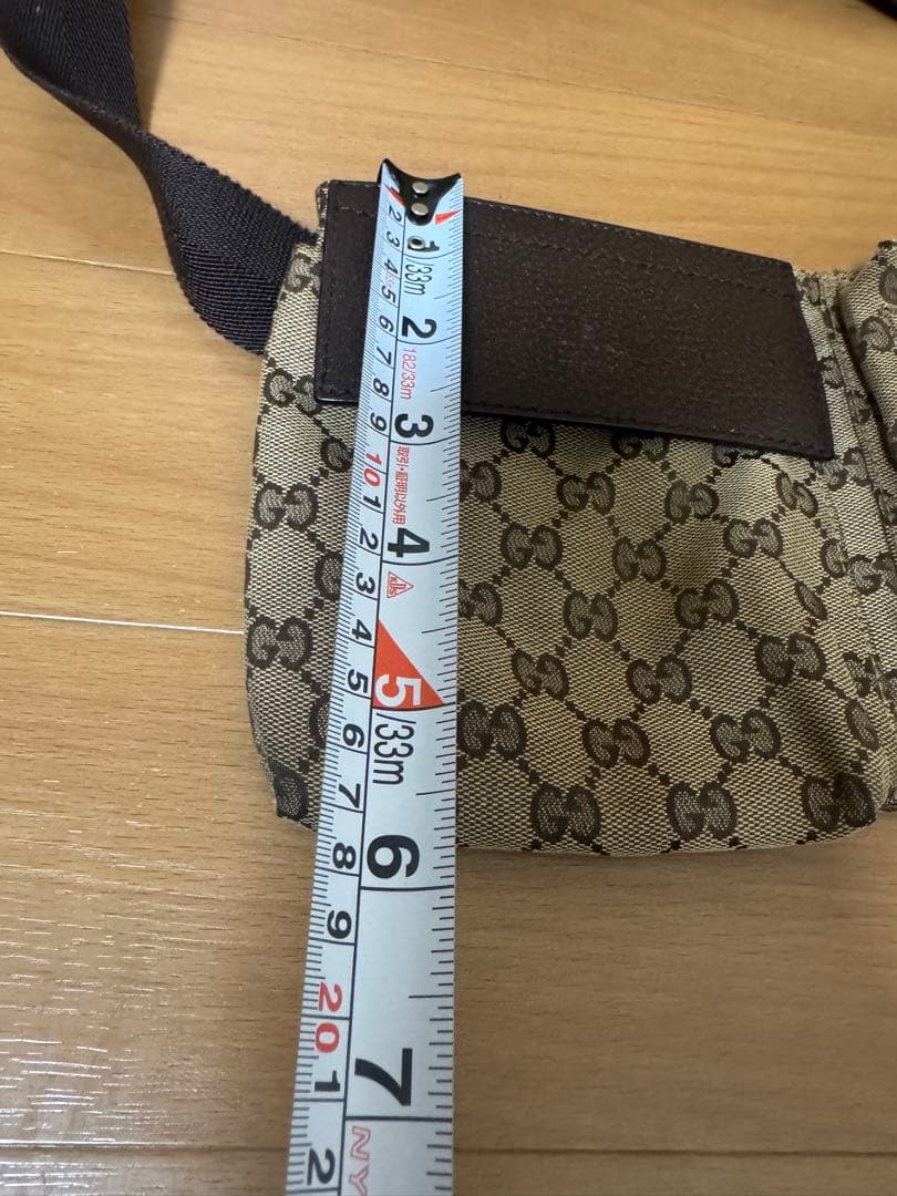 GUCCI グッチ　ウエストポーチ　ボディバッグ　GGキャンバス　28566