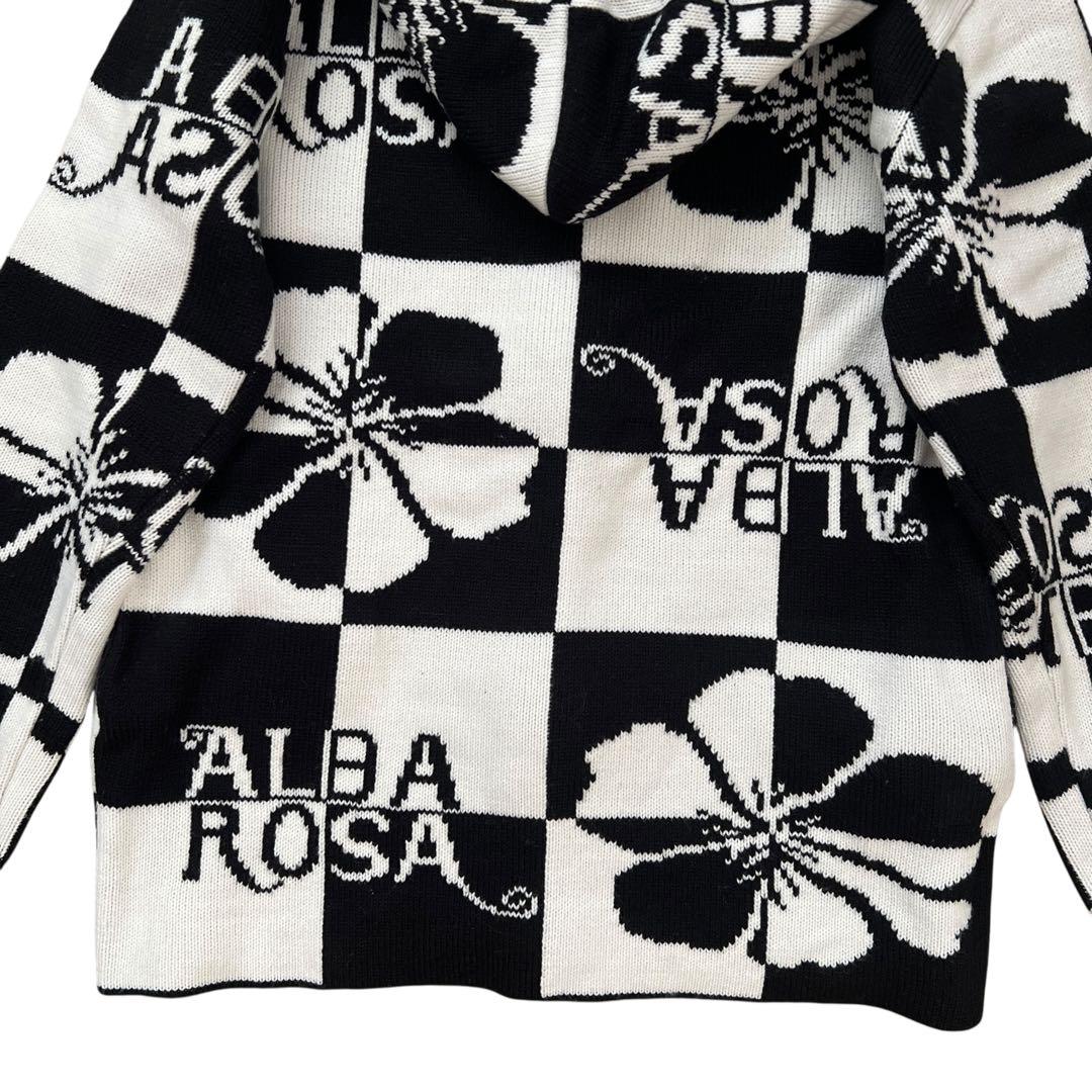 ALBA ROSA　ニットダッフルコート　升目チェック柄　Y2K　平成ギャル